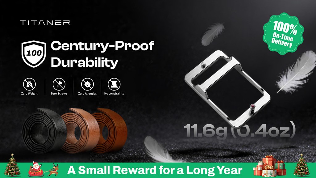 Titaner TiZero: World’s Lightest 11.6g Titanium Buckle