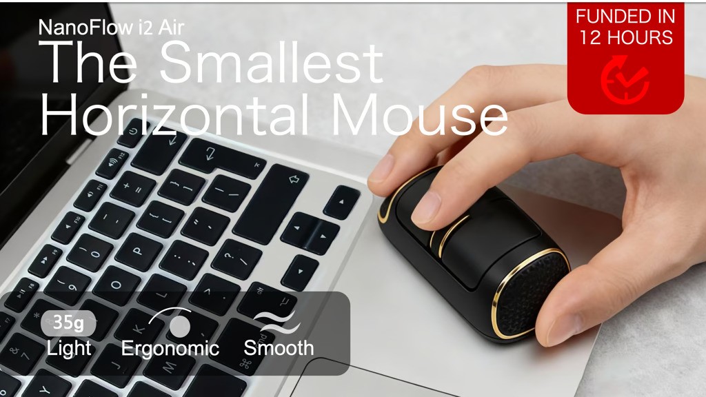 NanoFlow i2 Air: The Smallest Horizontal Mouse