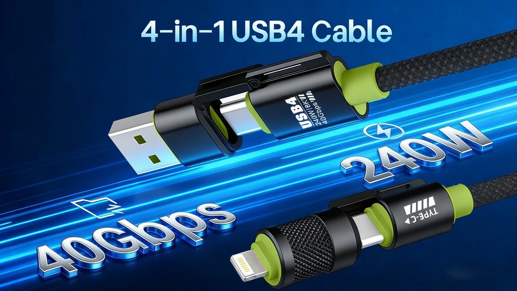 ZeusCable: The Ultimate 4-in-1 USB4 Cable
