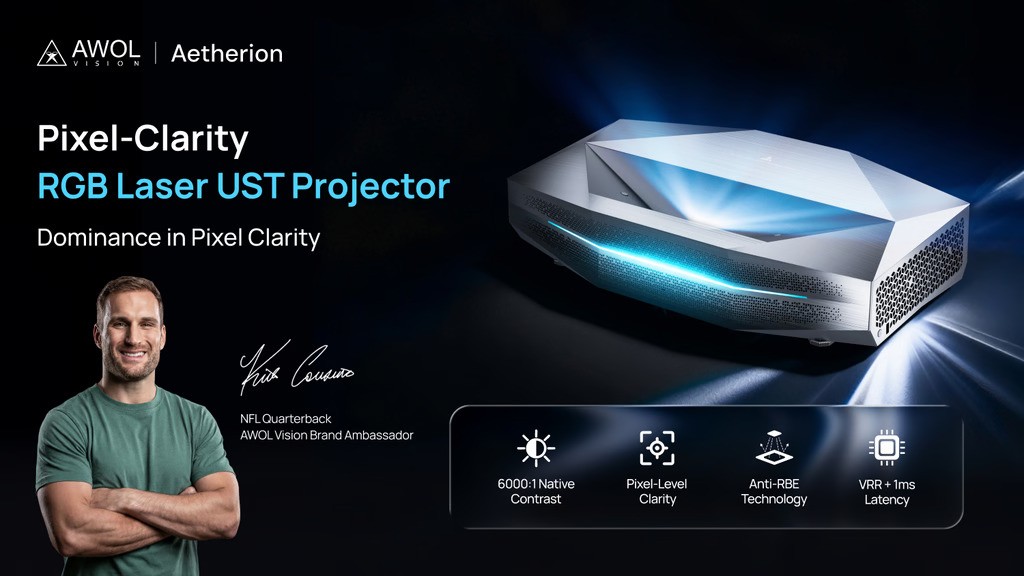 AWOL Vision Aetherion: Pixel-Clarity RGB Laser UST Projector
