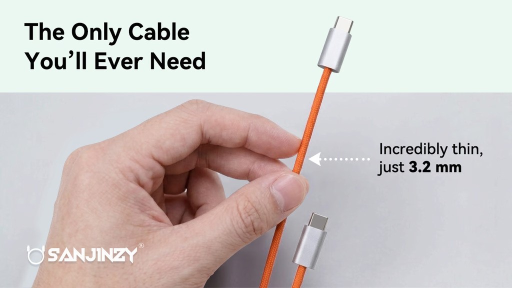 SANJINZY Gen 4: 240W Hyper-Thin USB 5 Metal USB-C Cable