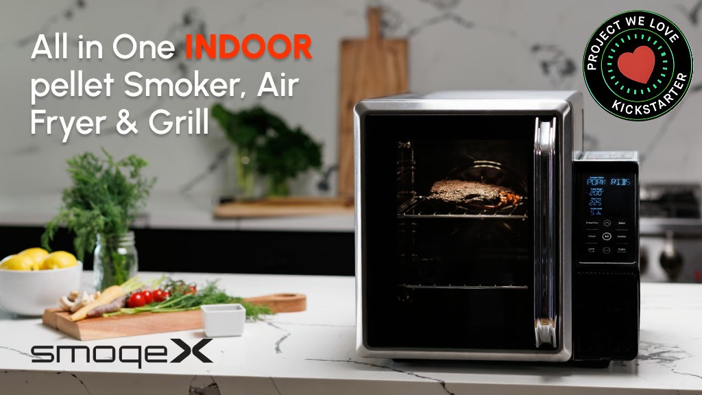 SmoqeX: All in One INDOOR pellet Smoker, Air Fryer and Grill